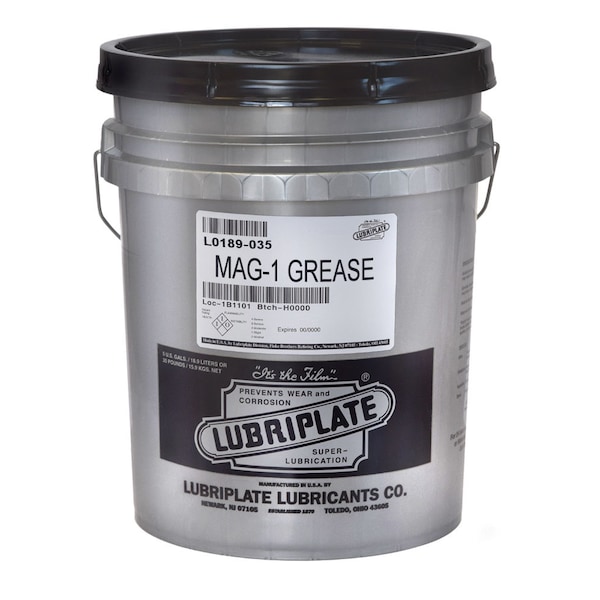 Lubriplate Mag-1, 35 Lb Pail, Heavy Duty, White Lithium For Extreme Low Temperature To -60 Degrees F. L0189-035 - main